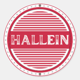 Pegatina Redonda Emblema de Orgullo de la Ciudad de Hallein – Ident