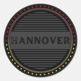 Pegatina Redonda Emblema de Orgullo de la Ciudad de Hannover – Iden