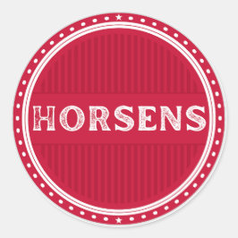 Pegatina Redonda Emblema de Orgullo de la Ciudad de Horsens – Ident