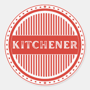 Pegatina Redonda Emblema de Orgullo de la Ciudad de Kitchener – Ide