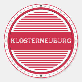 Pegatina Redonda Emblema de Orgullo de la Ciudad de Klosterneuburg 