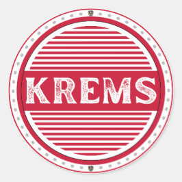 Pegatina Redonda Emblema de Orgullo de la Ciudad de Krems – Identid