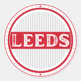 Pegatina Redonda Emblema de Orgullo de la Ciudad de Leeds – Identid