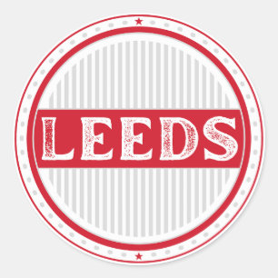 Pegatina Redonda Emblema de Orgullo de la Ciudad de Leeds – Identid