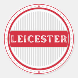 Pegatina Redonda Emblema de Orgullo de la Ciudad de Leicester – Ide
