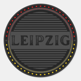 Pegatina Redonda Emblema de Orgullo de la Ciudad de Leipzig – Ident