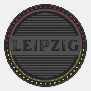 Pegatina Redonda Emblema de Orgullo de la Ciudad de Leipzig – Ident