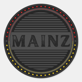 Pegatina Redonda Emblema de Orgullo de la Ciudad de Mainz – Identid