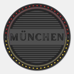 Pegatina Redonda Emblema de Orgullo de la Ciudad de München – Ident