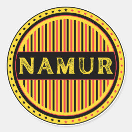 Pegatina Redonda Emblema de Orgullo de la Ciudad de Namur – Identid