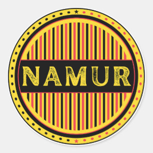 Pegatina Redonda Emblema de Orgullo de la Ciudad de Namur – Identid