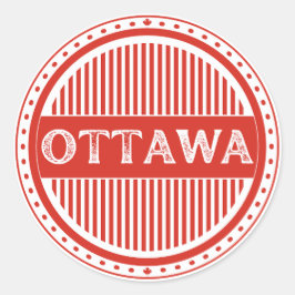 Pegatina Redonda Emblema de Orgullo de la Ciudad de Ottawa – Identi