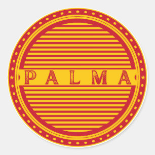 Pegatina Redonda Emblema de Orgullo de la Ciudad de Palma – Identid