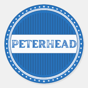 Pegatina Redonda Emblema de Orgullo de la Ciudad de Peterhead – Ide