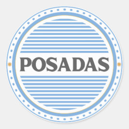Pegatina Redonda Emblema de Orgullo de la Ciudad de Posadas – Ident