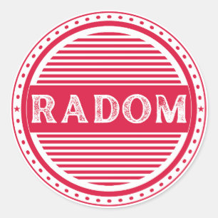 Pegatina Redonda Emblema de Orgullo de la Ciudad de Radom – Identid