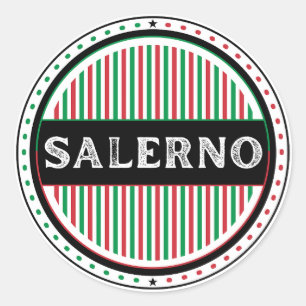 Pegatina Redonda Emblema de Orgullo de la Ciudad de Salerno – Ident