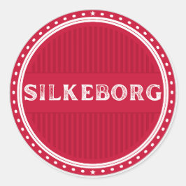 Pegatina Redonda Emblema de Orgullo de la Ciudad de Silkeborg – Ide