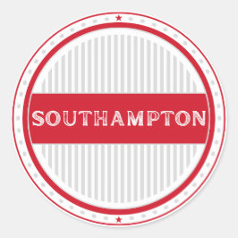 Pegatina Redonda Emblema de Orgullo de la Ciudad de Southampton – I