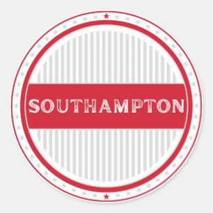 Pegatina Redonda Emblema de Orgullo de la Ciudad de Southampton – I