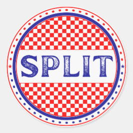 Pegatina Redonda Emblema de Orgullo de la Ciudad de Split – Identid