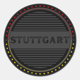 Pegatina Redonda Emblema de Orgullo de la Ciudad de Stuttgart – Ide