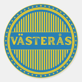 Pegatina Redonda Emblema de Orgullo de la Ciudad de Västerås – Iden