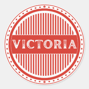 Pegatina Redonda Emblema de Orgullo de la Ciudad de Victoria – Iden