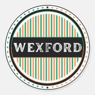 Pegatina Redonda Emblema de Orgullo de la Ciudad de Wexford – Ident