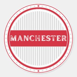 Pegatina Redonda Emblema de Orgullo de Manchester City - Identidad 