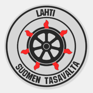 Pegatina Redonda Emblema de Ronda Lahti