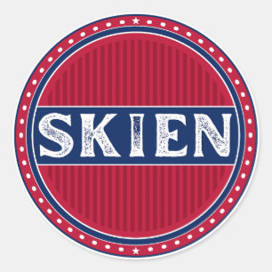 Pegatina Redonda Emblema de Skien City Pride – Identidad noruega