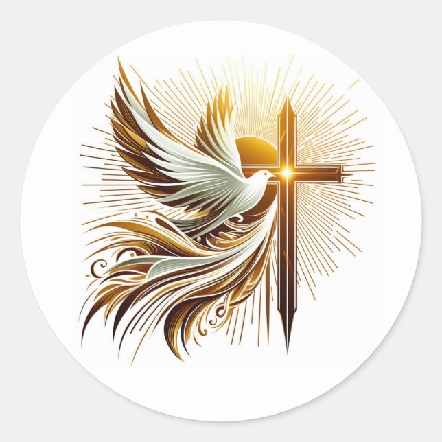 Pegatina Redonda emblema de Spirit Fire (Anverso)