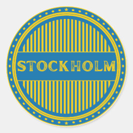 Pegatina Redonda Emblema de Stockholm City Pride – Identidad Sueca