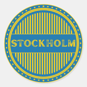 Pegatina Redonda Emblema de Stockholm City Pride – Identidad Sueca
