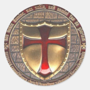 PEGATINA REDONDA EMBLEMA DE TEMPLAR