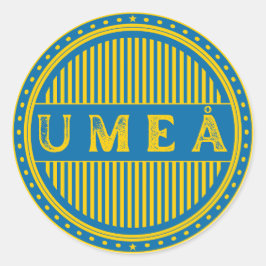 Pegatina Redonda Emblema de Umeå City Pride – Identidad Sueca