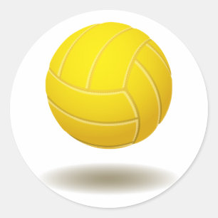 Pegatina Redonda Emblema de voleibol Guay 2