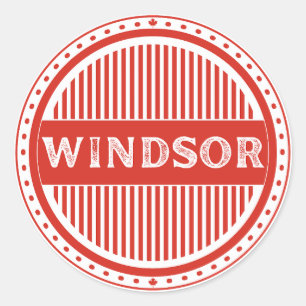 Pegatina Redonda Emblema de Windsor City Pride - Identidad Canadien
