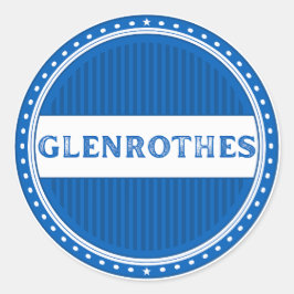 Pegatina Redonda Emblema del Orgullo Ciudadano de Glenrothes – Iden
