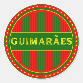Pegatina Redonda Emblema del Orgullo Ciudadano de Guimarães – Ident