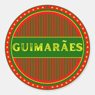 Pegatina Redonda Emblema del Orgullo Ciudadano de Guimarães – Ident