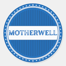 Pegatina Redonda Emblema del Orgullo Ciudadano de Motherwell – Iden