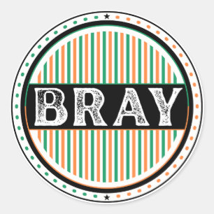 Pegatina Redonda Emblema del Orgullo de Bray City – Identidad Irlan