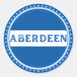 Pegatina Redonda Emblema del Orgullo de la Ciudad de Aberdeen – Ide