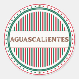 Pegatina Redonda Emblema del Orgullo de la Ciudad de Aguascalientes