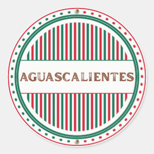 Pegatina Redonda Emblema del Orgullo de la Ciudad de Aguascalientes