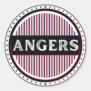 Pegatina Redonda Emblema del Orgullo de la Ciudad de Angers – Ident