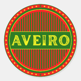 Pegatina Redonda Emblema del Orgullo de la Ciudad de Aveiro – Ident