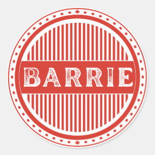 Pegatina Redonda Emblema del Orgullo de la Ciudad de Barrie – Ident